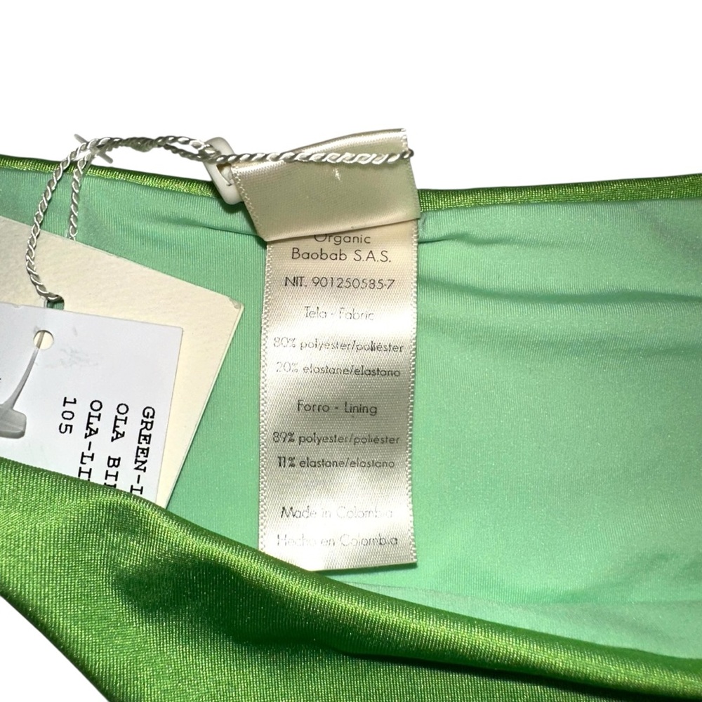 NWT Baobab Collection Ola Twist Lime Green Bikini Set Top and Bottom XS/S - Picture 4 of 4